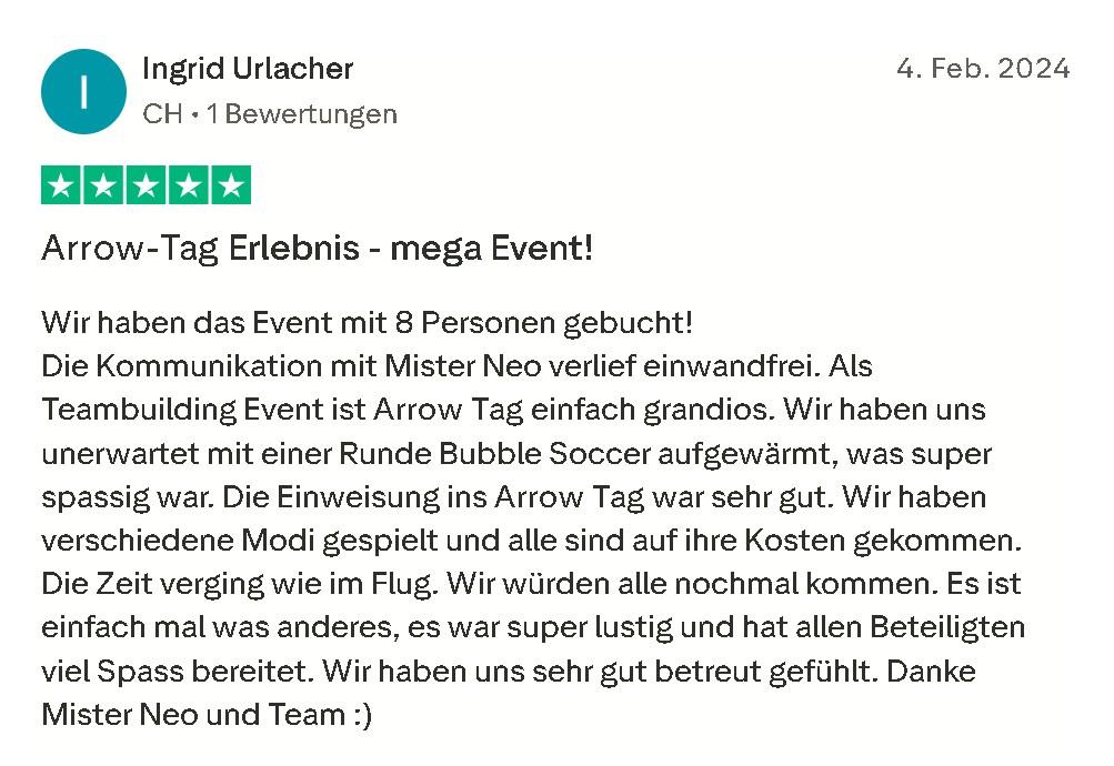 Arrow Tag Bewertung Mister Neo