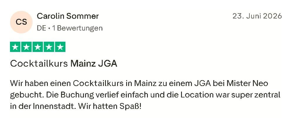 Cocktailkurs Bewertung Mister Neo 02