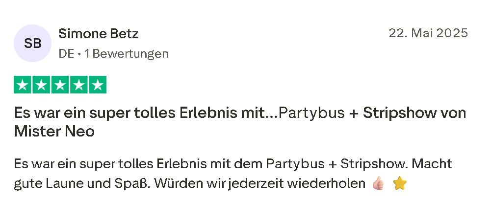 Partybus Bewertung Mister Neo 02