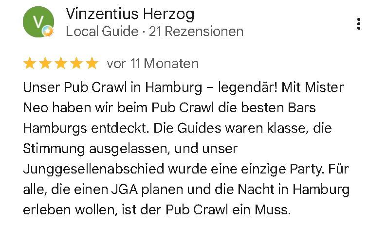 Pub Crawl Bewertung Mister Neo 03