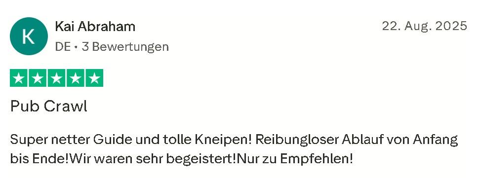 Pub Crawl Bewertung Mister Neo