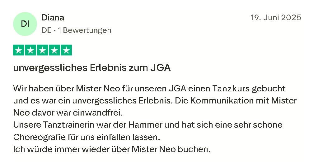 Tanzkurs Bewertung Mister Neo 02