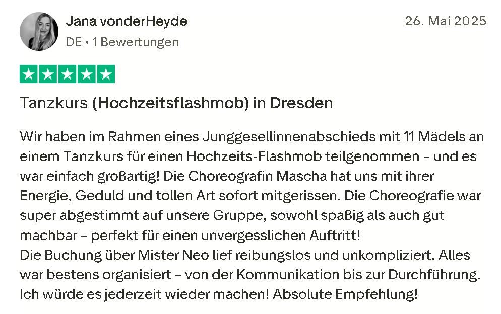 Tanzkurs Bewertung Mister Neo 03