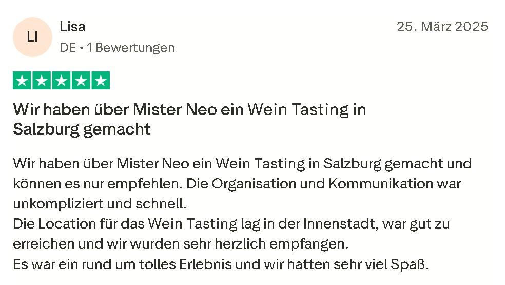 Wein Tasting Bewertung Mister Neo