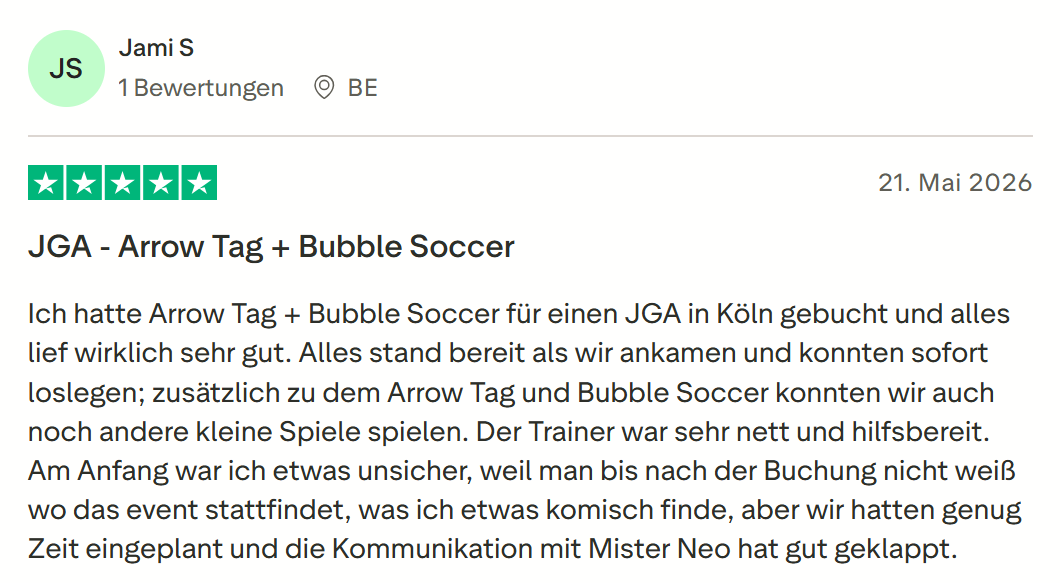 Arrow Tag Bewertung Mister Neo