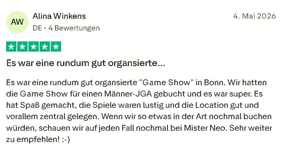 Game Show Bewertung Mister Neo