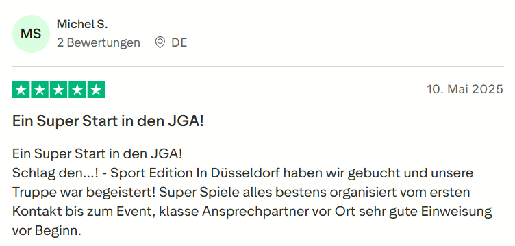 Kundenbewertung zu Mister Neo Schlag den ...! Gameshow JGA in Düsseldorf – 5 Sterne Rezension