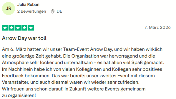 positive Bewertung zu Arrow Tag mit Mister Neo