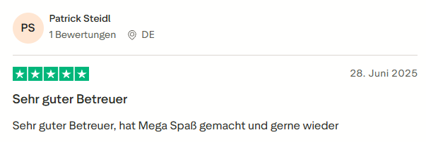 positive Bewertung zum Axtwerfen mit Mister Neo