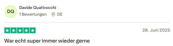 positive Bewertung zum Axtwerfen mit Mister Neo