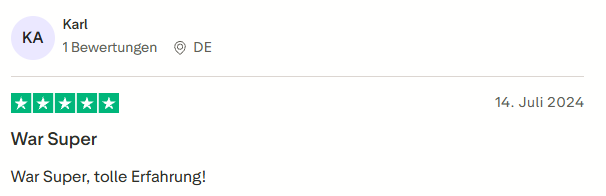 positive Bewertung zum Schießen mit Mister Neo