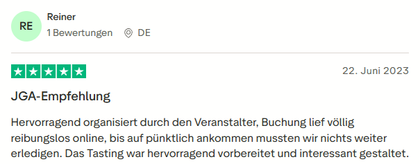 positive Bewertung zum Wein Tasting mit Mister Neo
