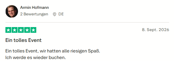 positive Bewertung zum Auto zertrümmern mit Mister Neo